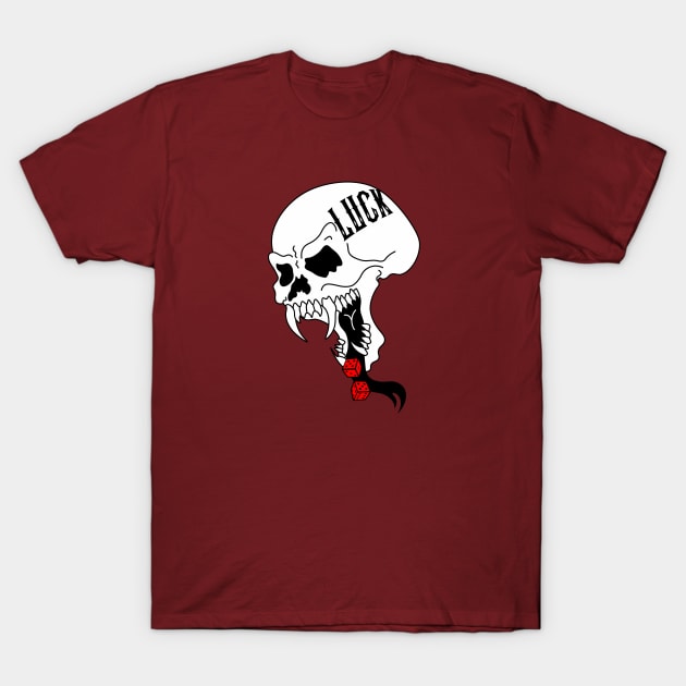 Luck Dice Skull! T-Shirt by LordNeckbeard
